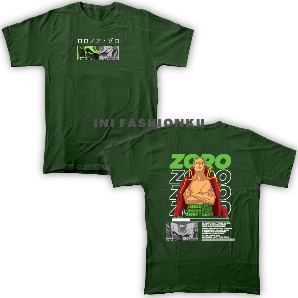 T-SHIRT PRIA ZORO 01PIECE SERIES 01/  SABLON DTF KEKINIAN/T-SHIRT PRIA CUSTOM WANITA UNISEX/KAOS UNISEX