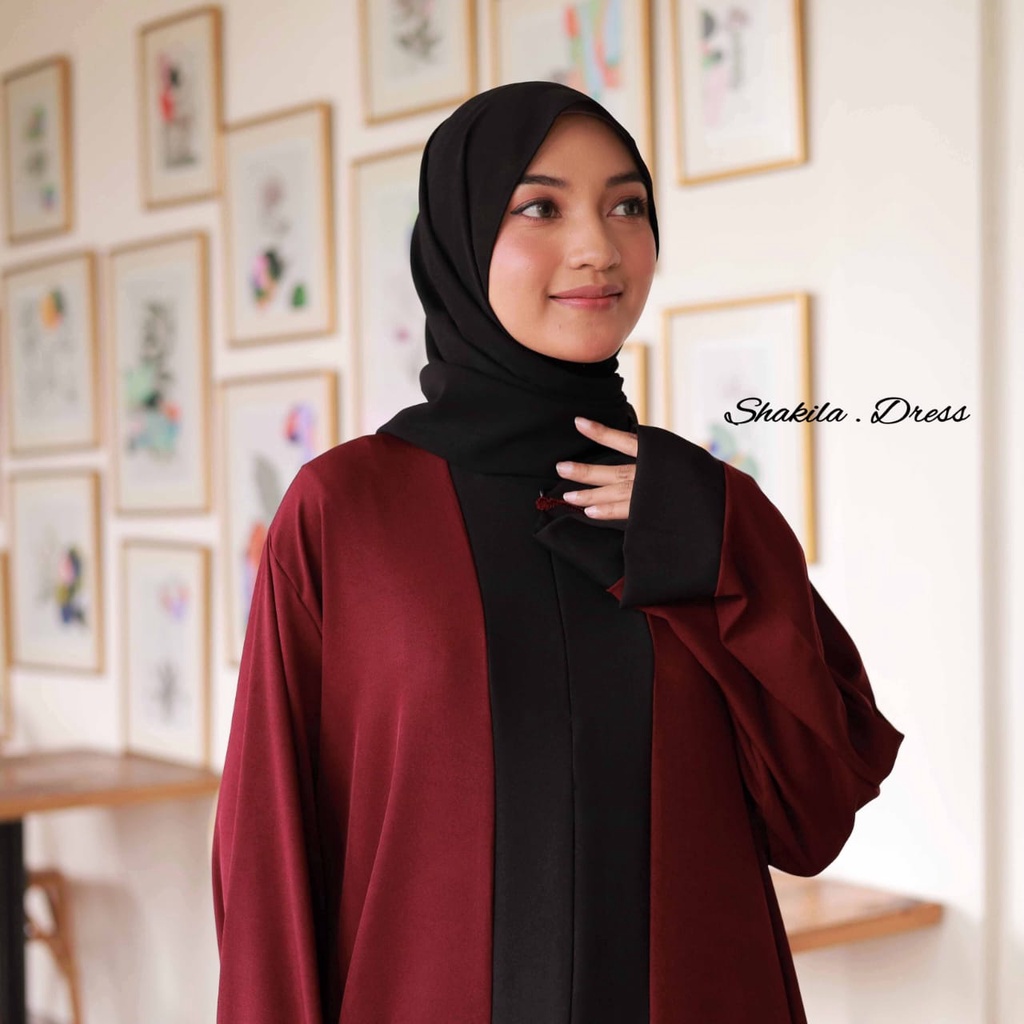 Maryam abaya | Gamis abaya hitam turqey pakaian muslimah kekinian | long dress