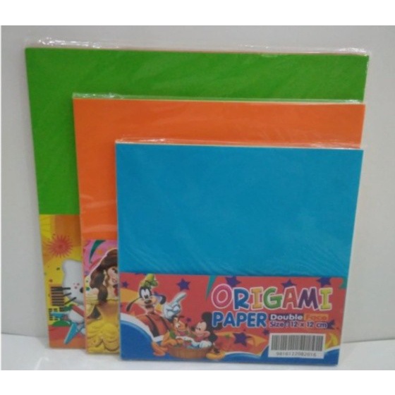 

Kertas Lipat / Origami KW 14x 14 cm Warna Bolak Balik