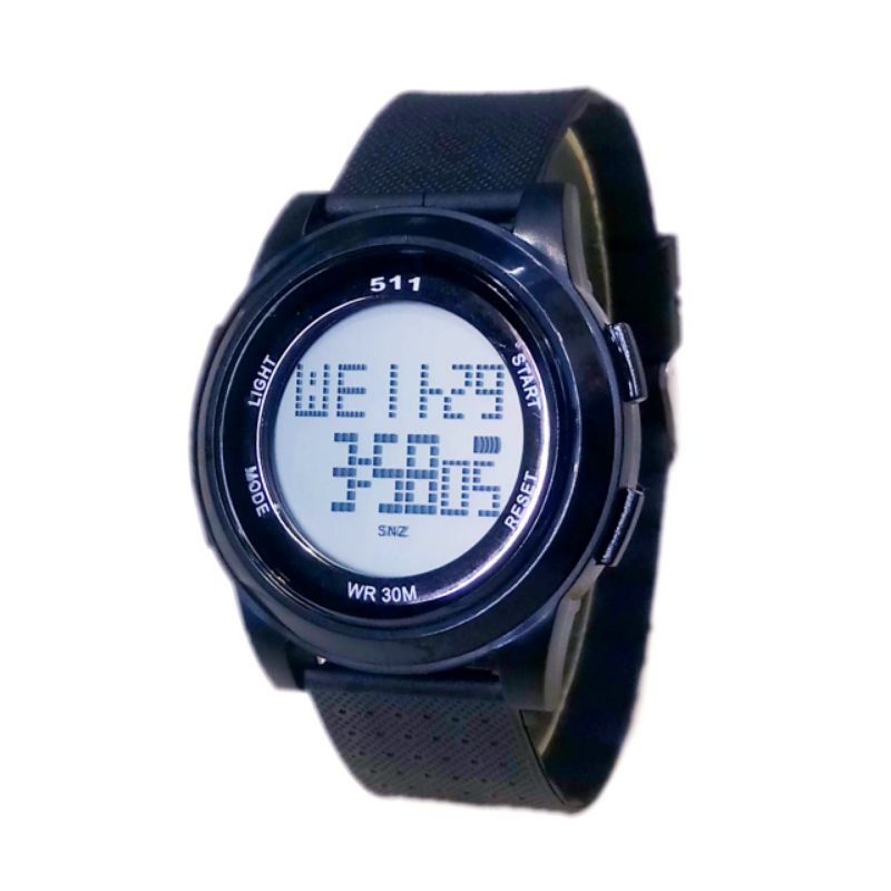 (Cod)Jam Tangan Pria 511 Bulat Digital Anti Air Strap Rubber/Karet(Dikirin Jakarta)