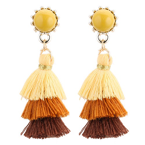 LRC Anting Tusuk Fashion Tassel Decorated Y5893X