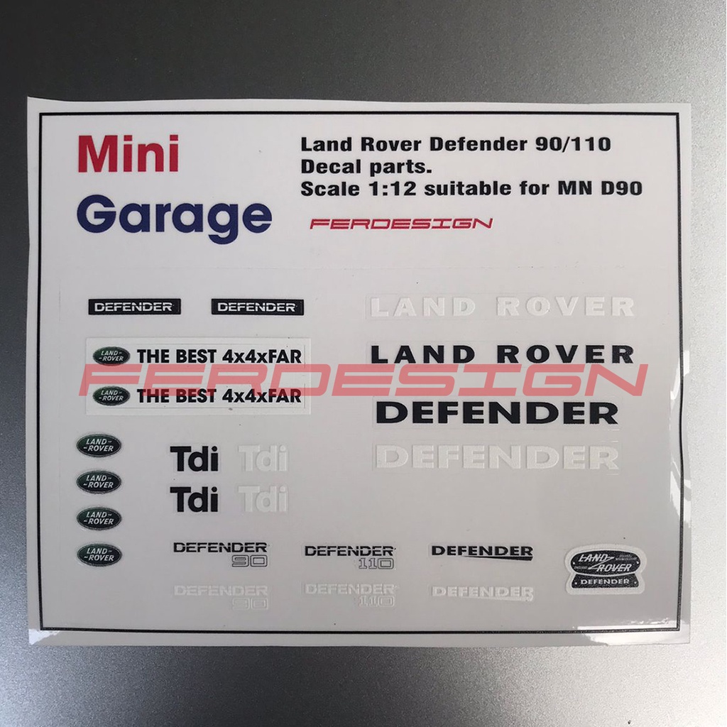 Sticker kit RC MN D90 skala 1:12