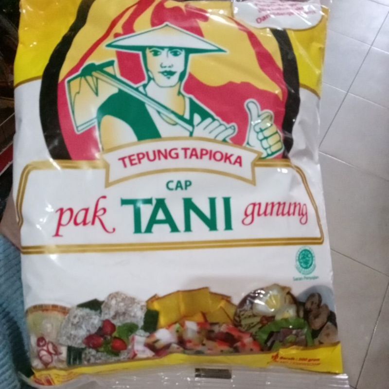 

Tapioka Sagu Cap Pak Tani Gunung 500 gram