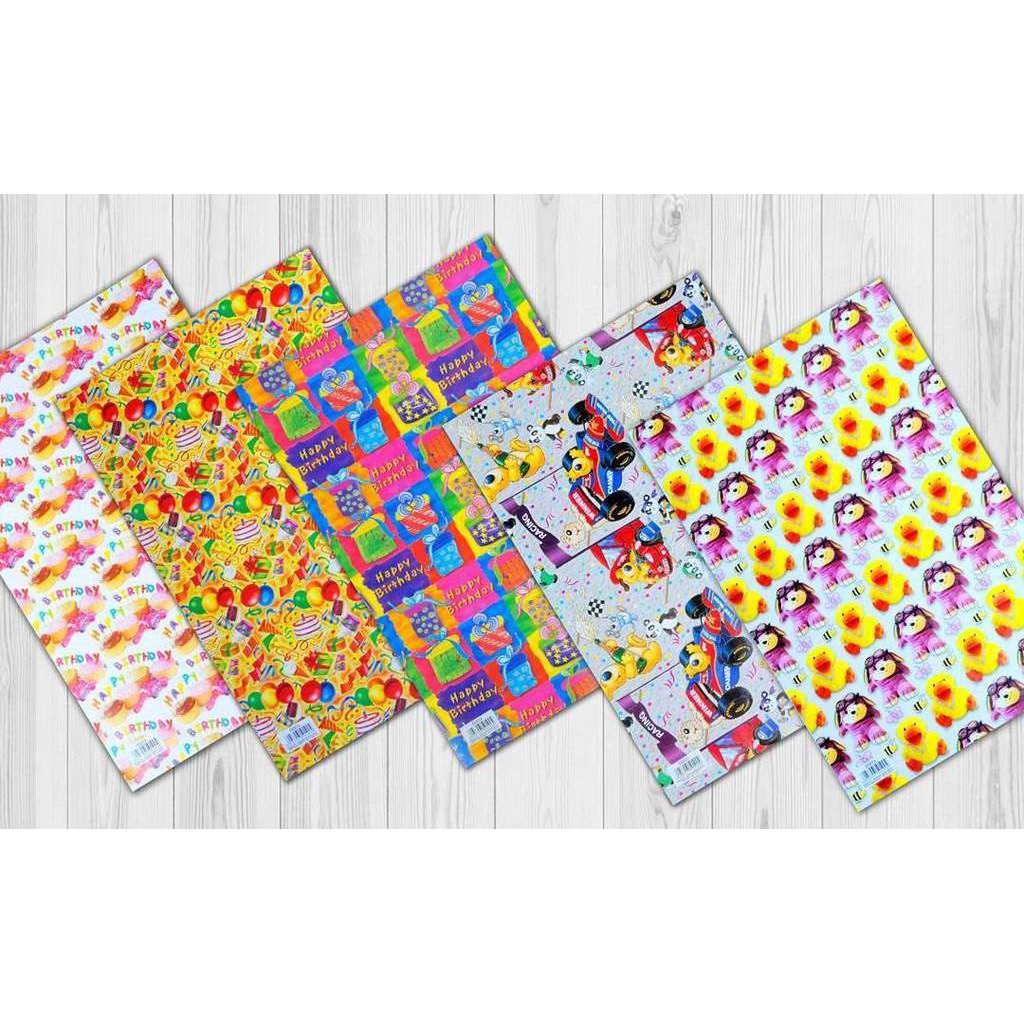 

KERTAS KADO SANSAN WAWA UKURAN NORMAL MOTIF KARAKTER DAN KARTUN