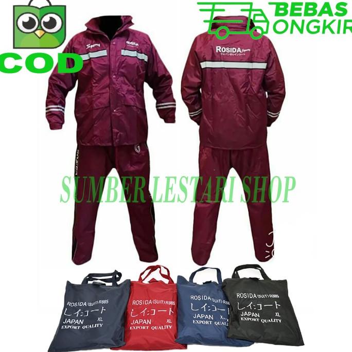 Rosida Jas Hujan Setelan Jaket Celana Tipe R885 2 Lapis Suit Model Rimuball