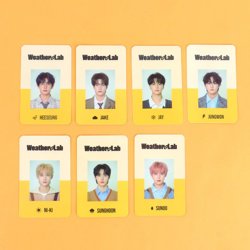 7pcs / SET Kartu Pos Foto Anggota Kpop ENHYPEN Seri Cuaca LAB