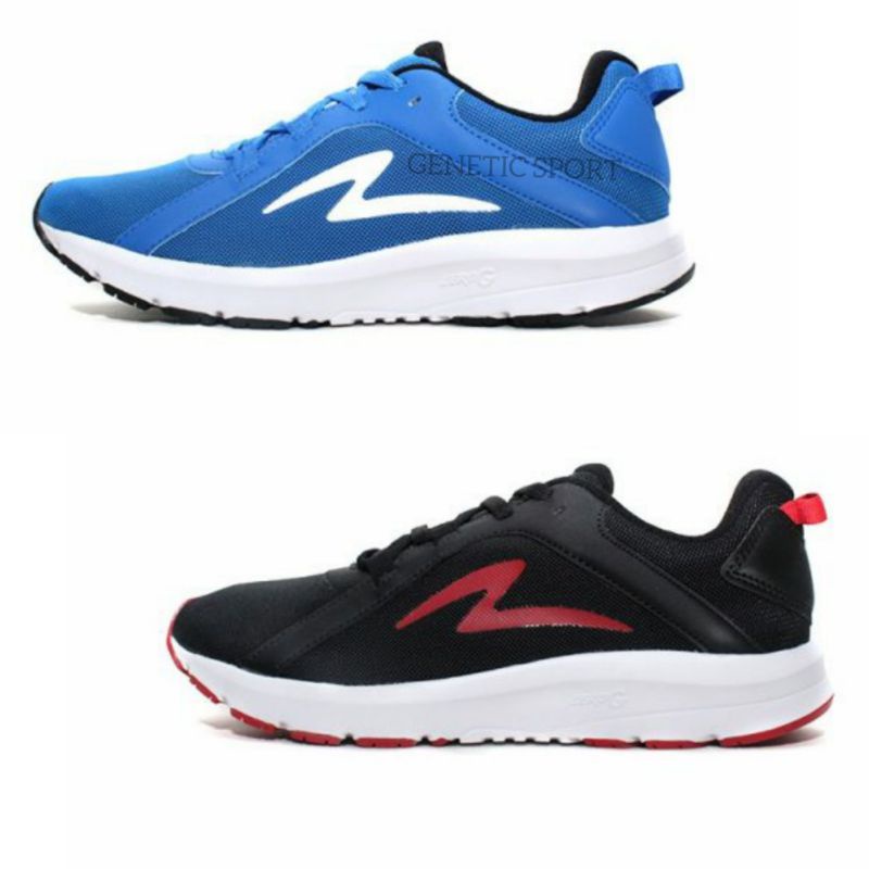 SPECS SEPATU RUNNING LIGHTSTREAK BLUE BLACK WHITE BLACK WHITE RED