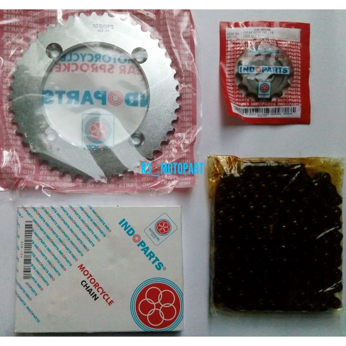 Gir Set/Gear Rantai Paket/Chain Kit Indoparts/Indopart KLX 150 S/150S