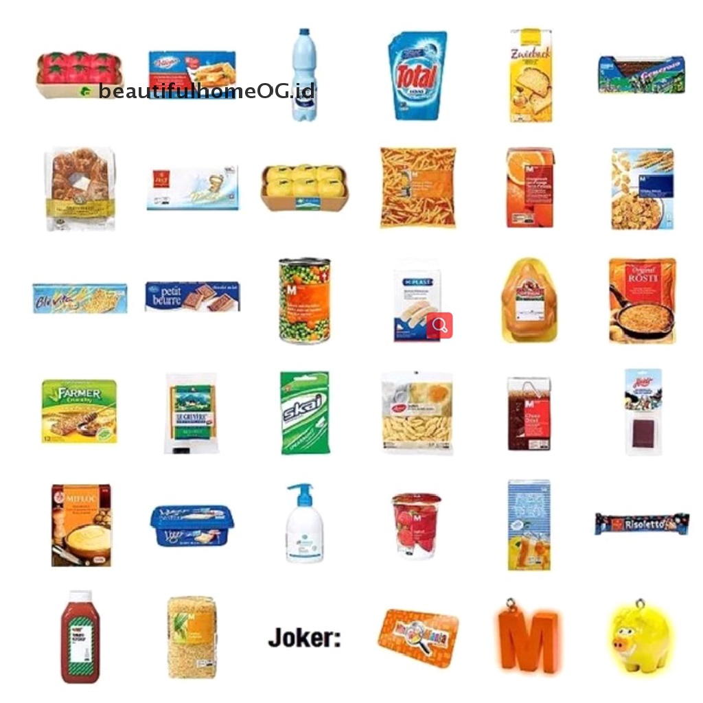 Miniatur Snacks Supermarket Gaya Jerman Skala 1: 6 Untuk Rumah Boneka