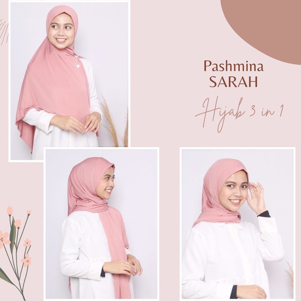 JILBAB PASHMINA INSTAN 3 IN 1 / JILBAB PASMINA INSTAN BAHAN JERSEY / KERUDUNG PASMINA INSTAN 3 CARA PAKAI / PASTAN JERSEY SARAH