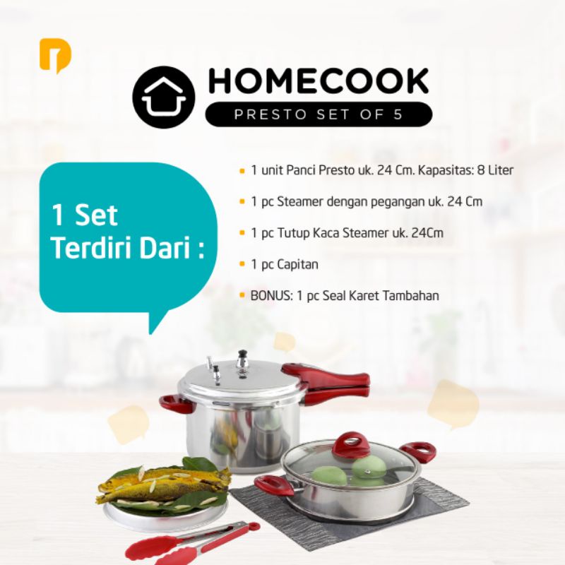 Homecook Presto Set of 5 Panci Presto