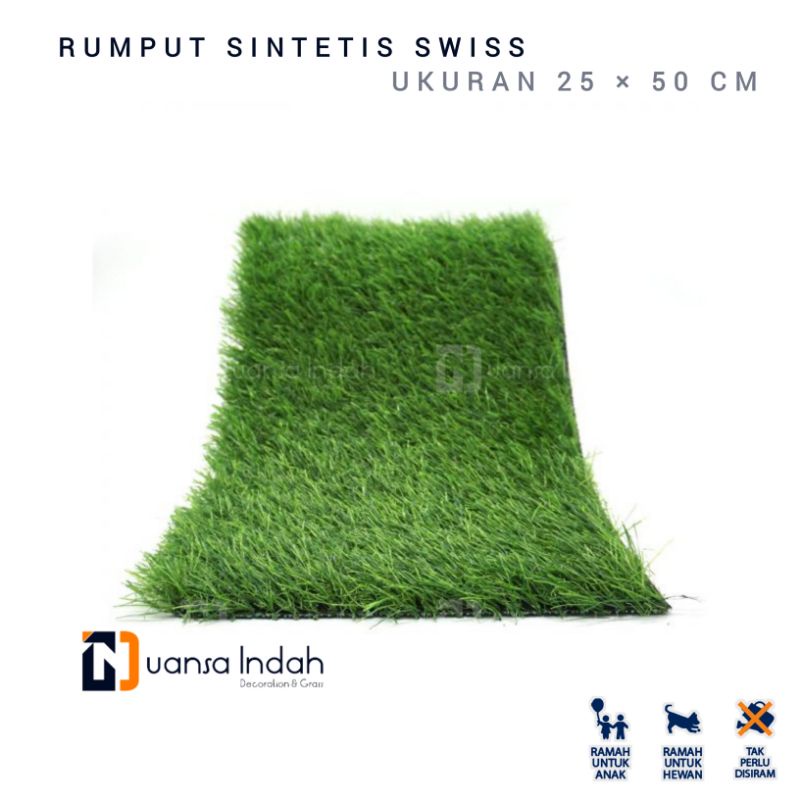 RUMPUT SINTETIS SWISS PREMIUM UKURAN 25x50 CM