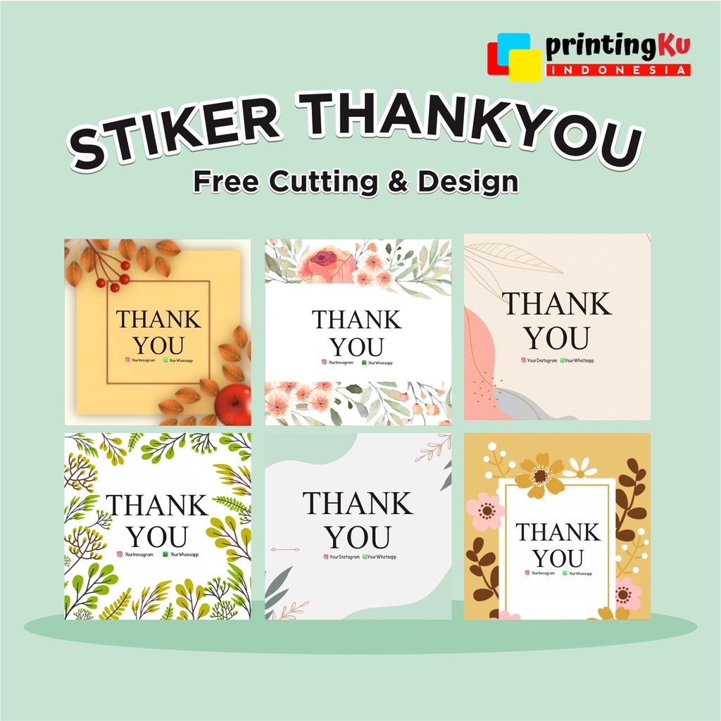 

STIKER THANKYOU SEGEL KEMASAN PRODUK BAHAN CHROMO MURAH