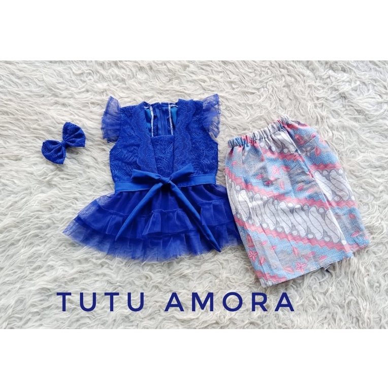 Tutu Amora/Setelan Kebaya Wanita/Kebaya Model Terbaru/Kebaya Cantik Elegant Kekinian Warna Birel