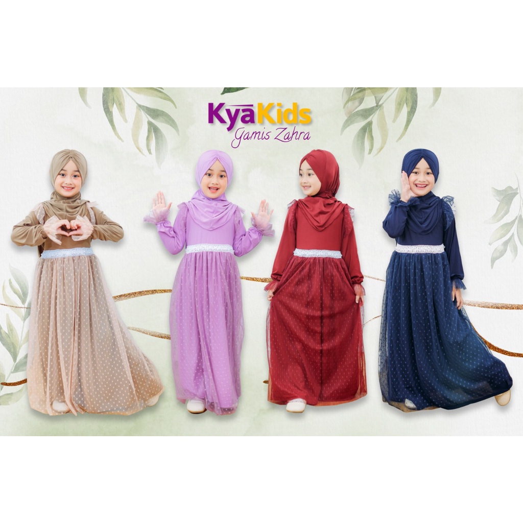 Gamis Zahra + Free Hijab By MineKids