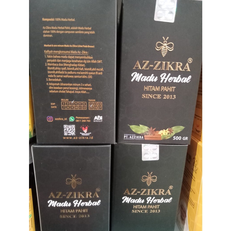 

Madu Herbal Hitam Pahit Az Zikra 500gr Dus Hitam