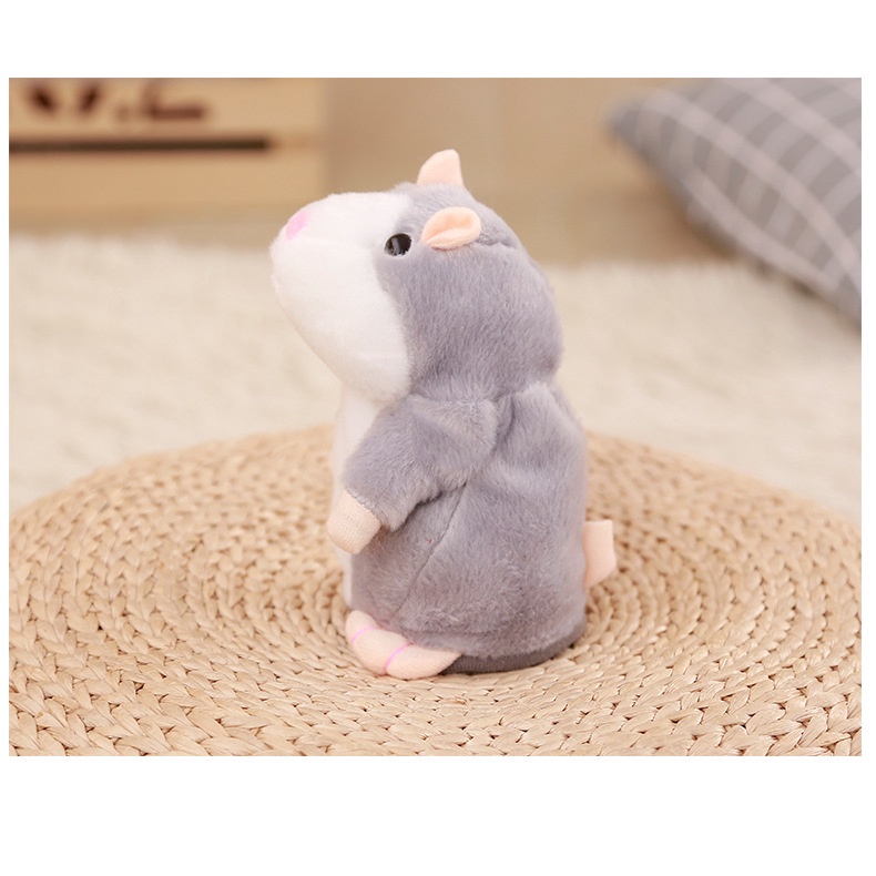 Mainan Boneka Hamster Bahan Plush Dengan Perekam Suara Untuk Edukasi Bayi