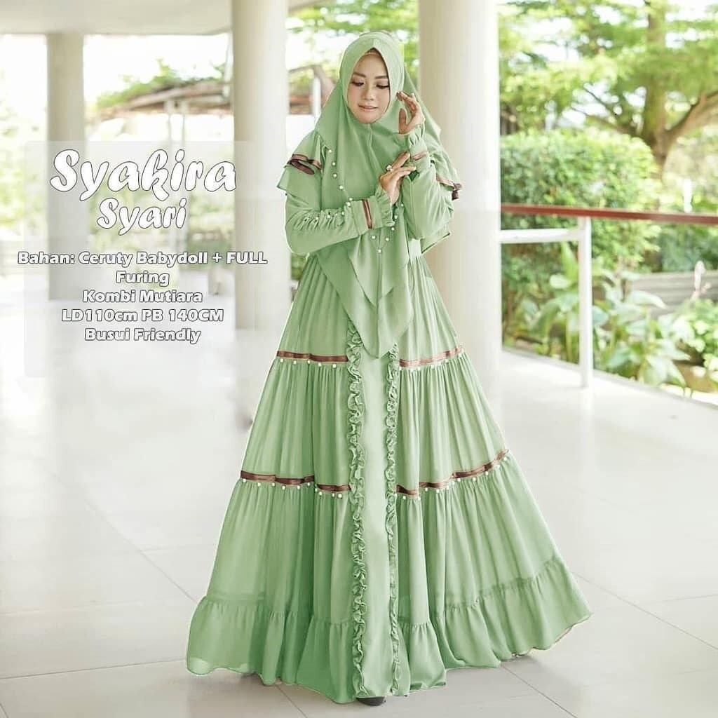 GAMIS SYARI SYAKIRA BAHAN CERUTY BABYDOLL MIX MOSSCRAPE MIX MUTIARA BUSUI GAMIS SYARI JUMBO SET KHIMAR LD 110 SYARI CERUTY BABYDOLL PREMIUM SYARI TERBARU 2023 KEKINIAN