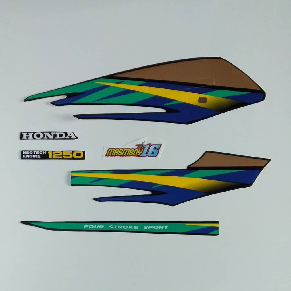 Striping honda GL PRO GL MAX 97 1997 biru kuning