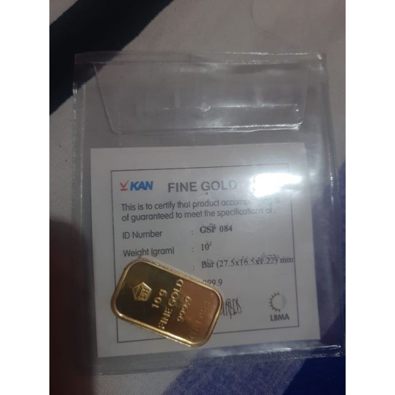 Logam Mulia Emas Antam portrait 10 gram Retro sertifikat LBMA tahun 2013