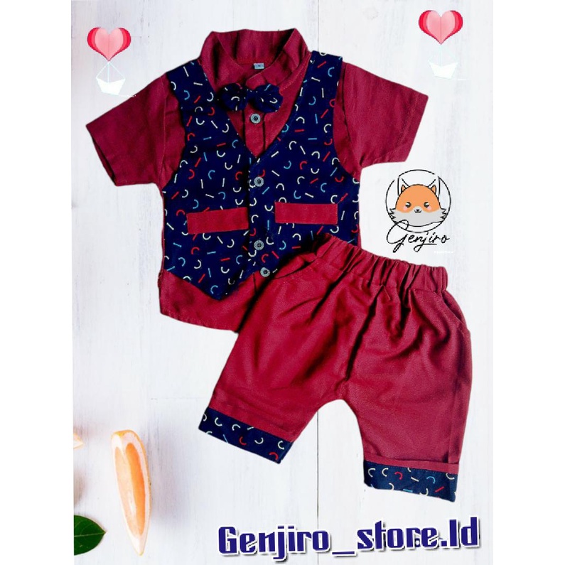 GENJIRO_STORE.ID/SETELAN ANAK LAKI LAKI/SETELAN ROMPI/CELANA JOGER/MOTIF ABSTRAKI/UNTUK/3BLN SAMPAI 4THN/COD