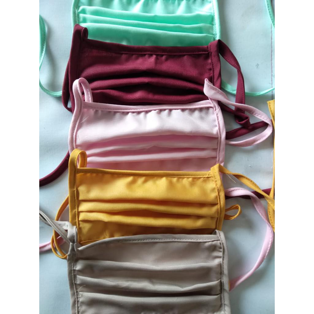 SALE JUAL ECERAN MASKER HIJAB KAIN MASKER HIJAB / MASKER KAIN JILBAB / MASKER TALI HIJAB / MASKER