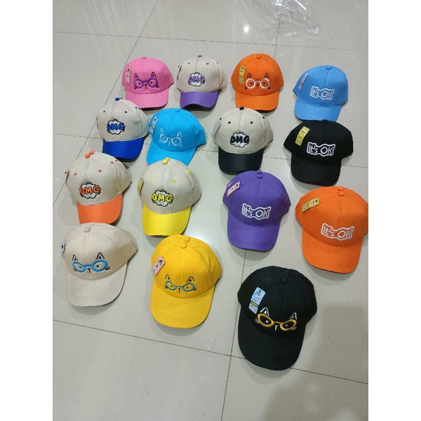 Topi Anak Laki-laki Perempuan Bordel OMG usia 3-8 Tahun Topi OMG