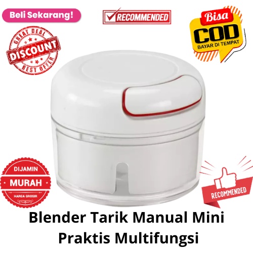 [BISA COD] PROMO Blender Tarik Manual Praktis Multifungsi Mini Blender Penghalus Bumbu Alat Pemotong Penggiling Murah