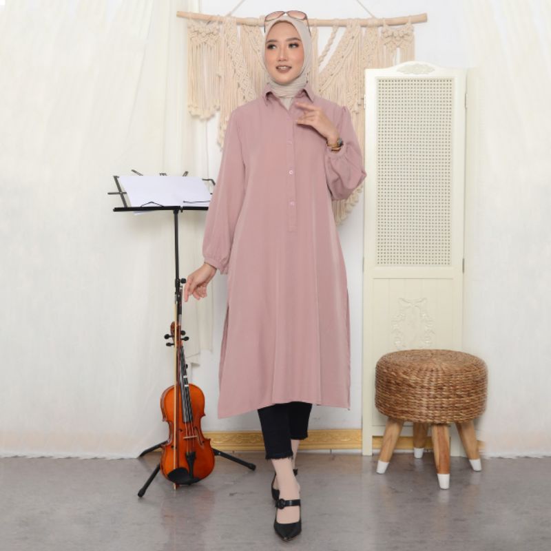 LONG TUNIK TERBARU PANJANG TUNIC WANITA SHAKILA PREMIUM