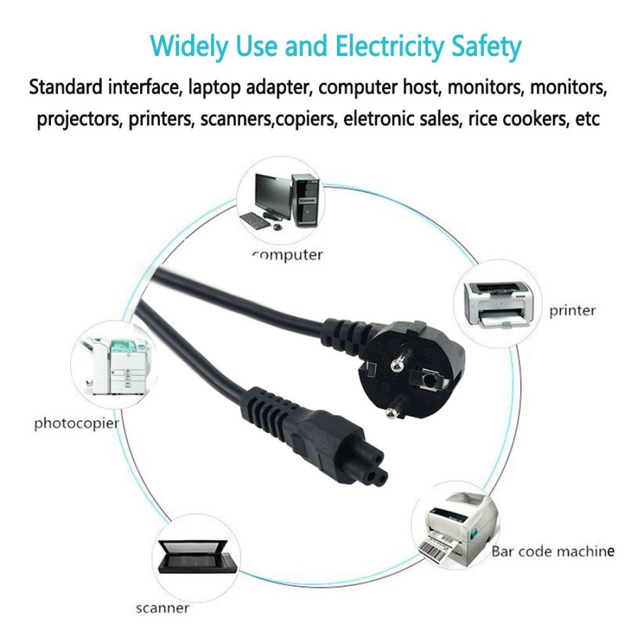 Kabel Power Laptop Notebook Power Cable Adaptor / Charger Lubang Tiga COBRA