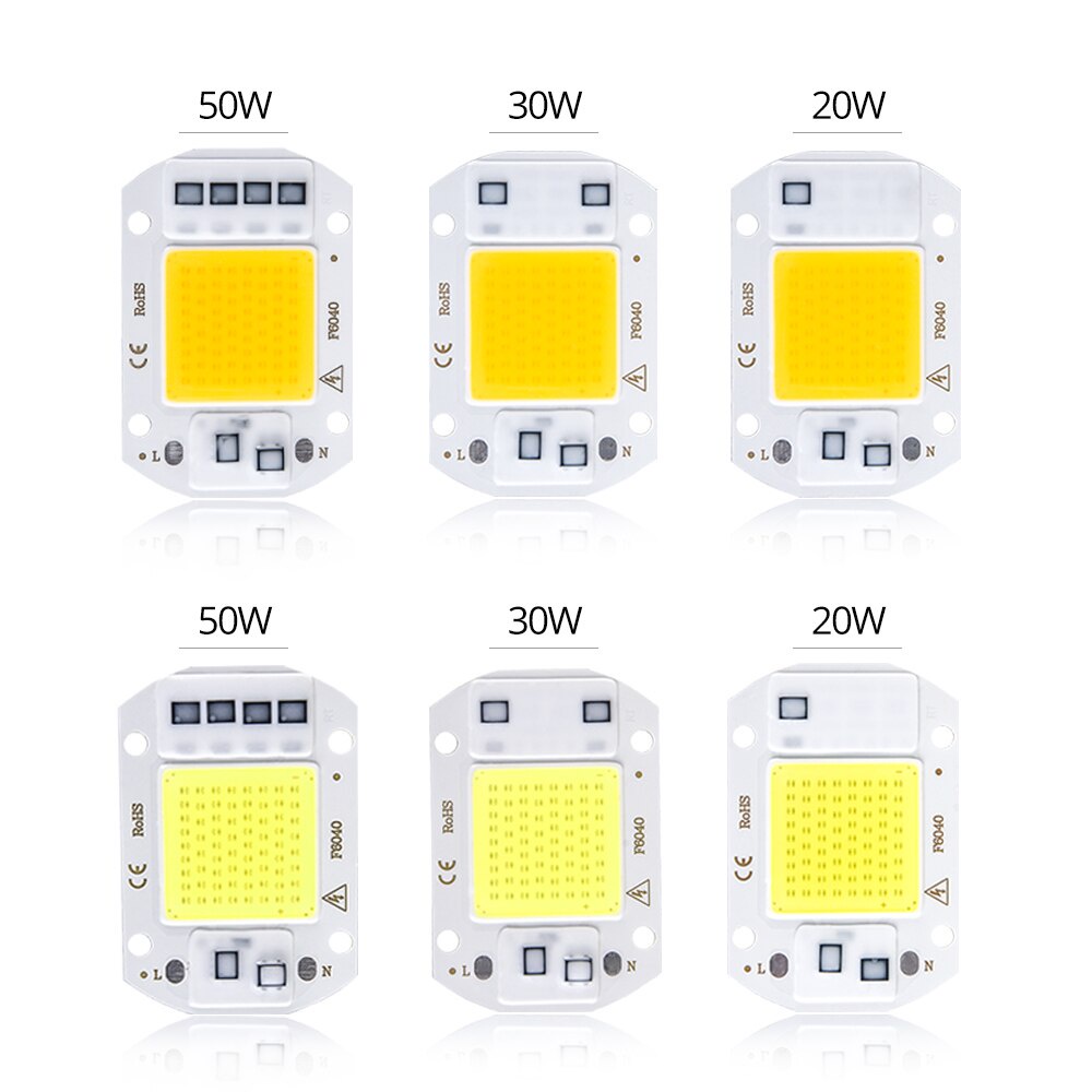 Chip Lampu Sorot Led Cob 110 / 220v 20 / 30 / 50w Untuk Outdoor