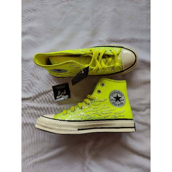 Converse 70s Hi Archive Glitter Lemon Venom  Egret Con569388C Original Resmi