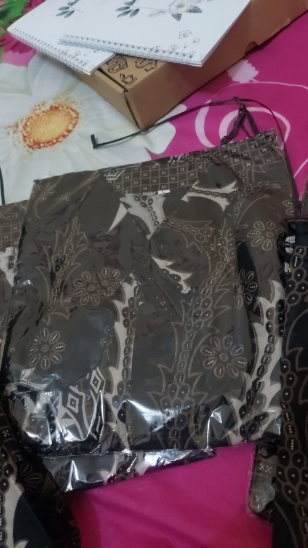 Batik Pria Size M L Xl Xxl  Bswart Batik Hrb026 Kenongo Hem Panjang Padi
