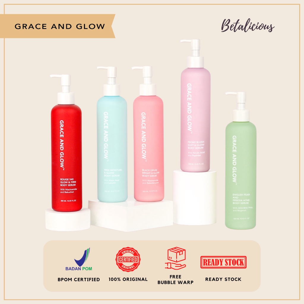 GRACE AND GLOW Body Serum Black Opium - English Pear - Miss Moisture / Serum Badan