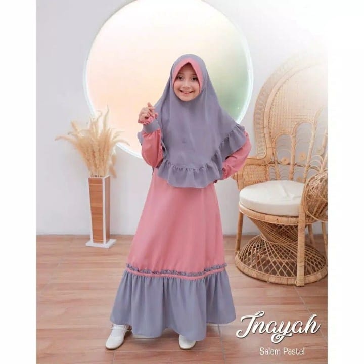 Gamis Anak cantik Lucu Murah/ Usia 5 Tahun S/D 12 Tahun Inayah kids Model Gamis Anak Terbaru 2021 Kekinian