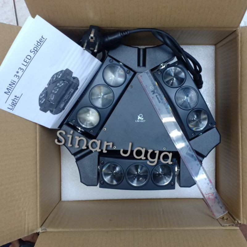 [ ✔Best Seller ] Moving Spider 9x5w Full Colour RGBW Spider Moving Head Beam ORIGINAL