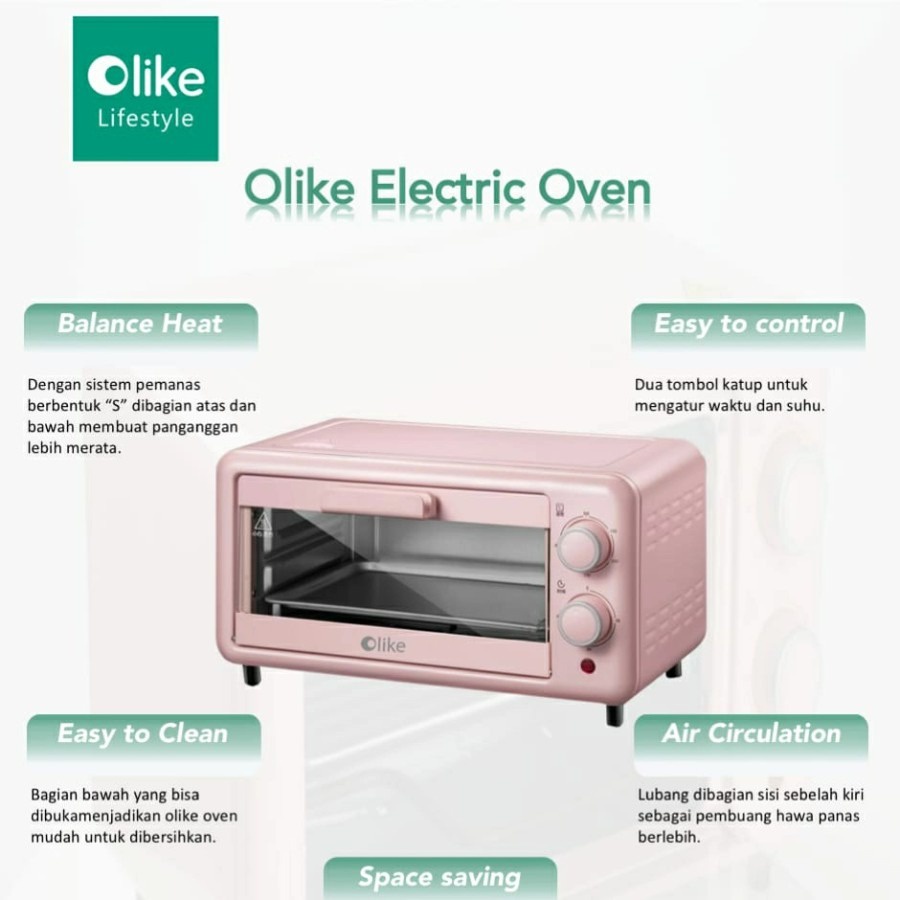 Oven Toaster 11 Liter Olike DKX-D11B1 - Pink