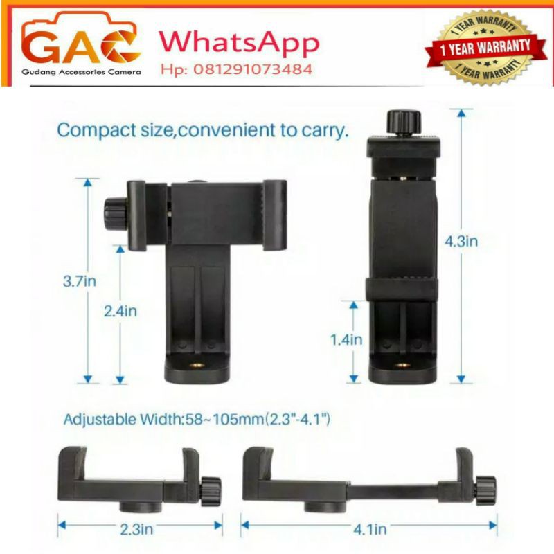 ULANZI holder tripod U mount horizontal vertikal 360 smartphone Hp