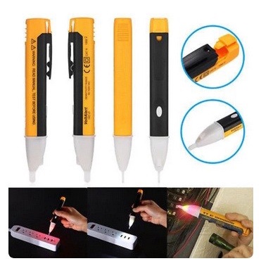 ART-024 Testpen Detektor Tespen PENGUKUR Arus Listrik Otomatis Bunyi &amp; Nyala Tes Pen Lampu Kecil TESTER PEN NON CONTACT