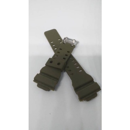 TALI JAM TANGAN CASIO G-SHOCK GA-100 WARNA HIJAU ARMY RUBBER STRAP CASIO G-SHOCK GA100 MURAH