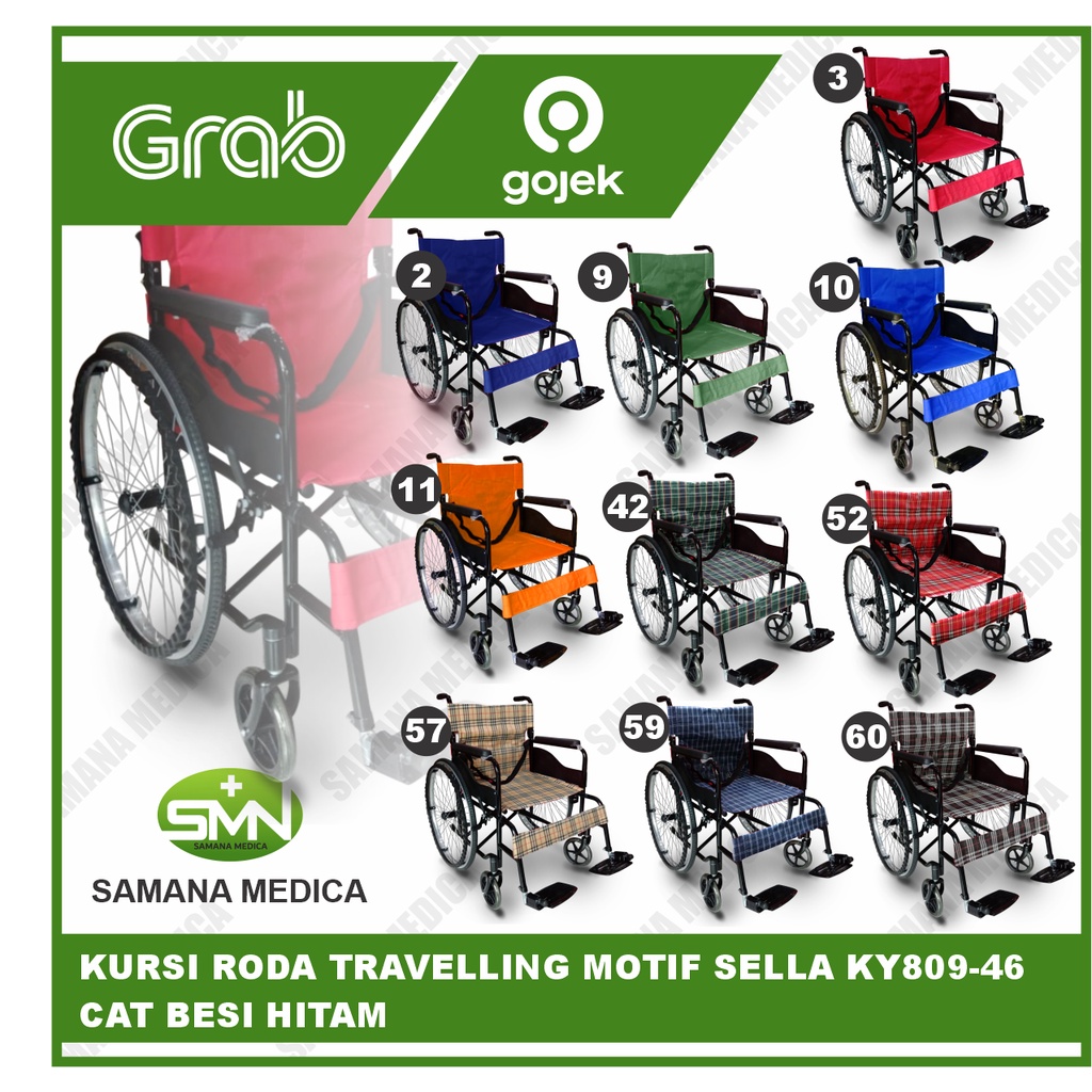 KHUSUS GOJEK DAN GRAB KURSI RODA travelling motif SELLA KY809-46 Velg Racing