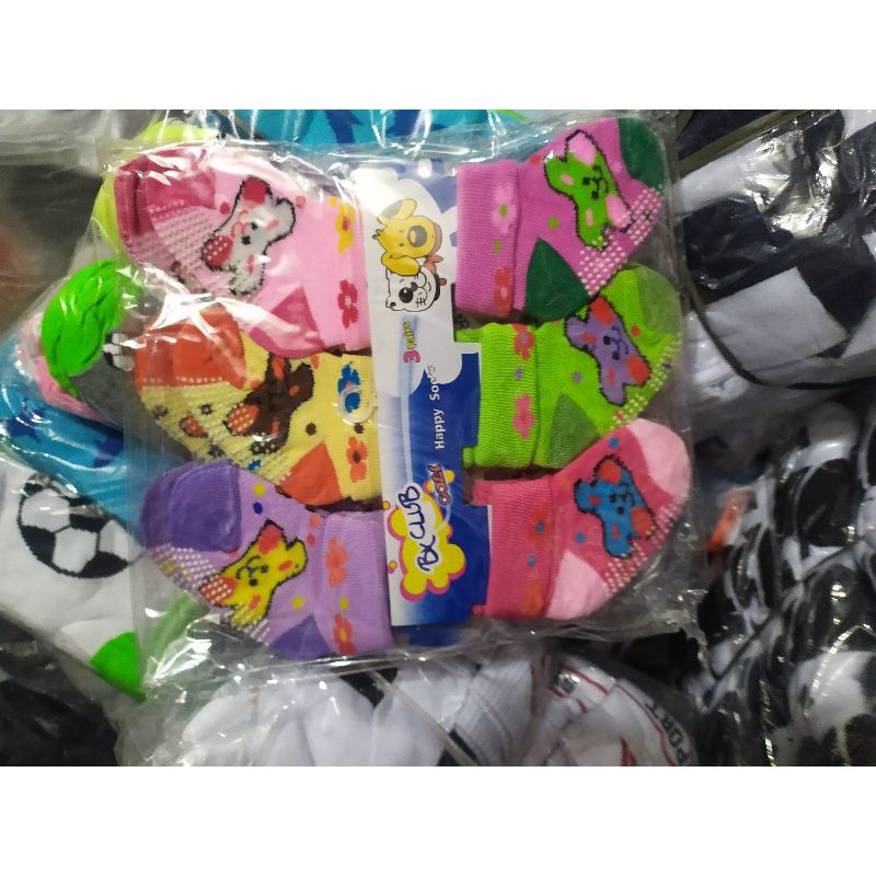 kaos kaki bayi/baby sock 3in1/usia 0-12 bulan/kaos kaki bayi 3 pasang