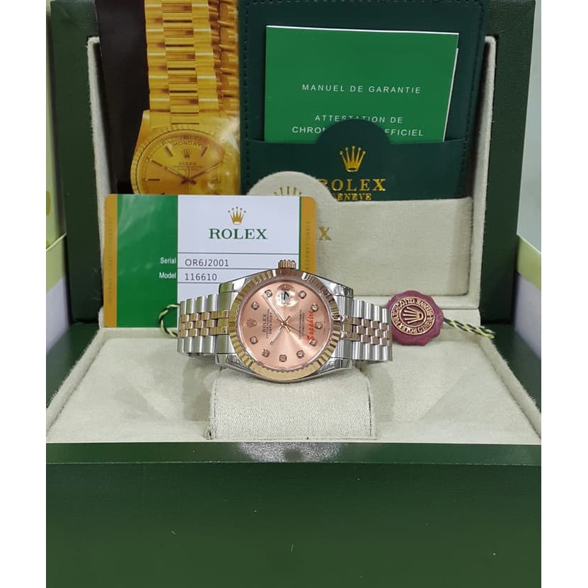 Jam Tangan Kw Super Limited Watch Rolex Datejust Rose Gold Matic Shapphire Box Ori