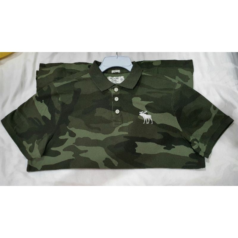 Men Polo Shirt / Kaos Polo Army - Abercrombie &amp; Fitch (size XXL)