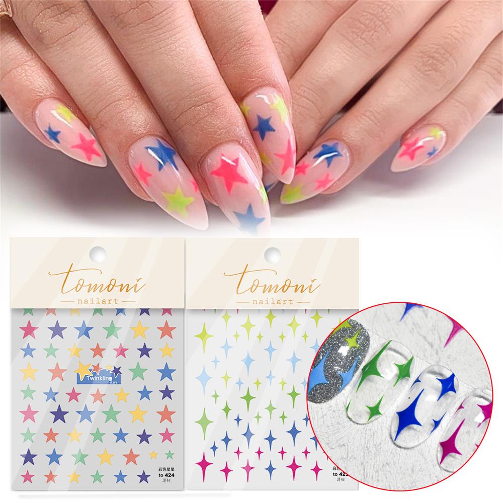 AUGUSTINA Agustin 3D Nail Art Sticker Sliders Decal Manikur Aksesoris Nail Art Ornamen