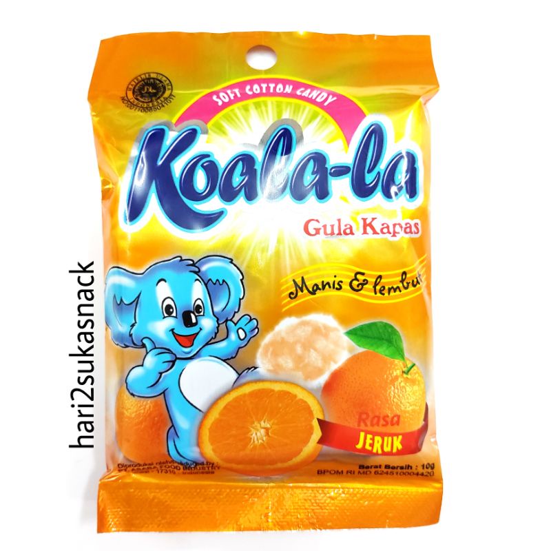 

Koala-la Koalala Permen Gula Kapas Rasa Jeruk