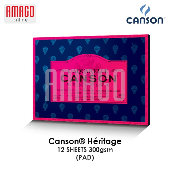 CANSON HERITAGE - 12 SHEETS - 26X36 HOT PRESS - 300G (PAD) - 100720017