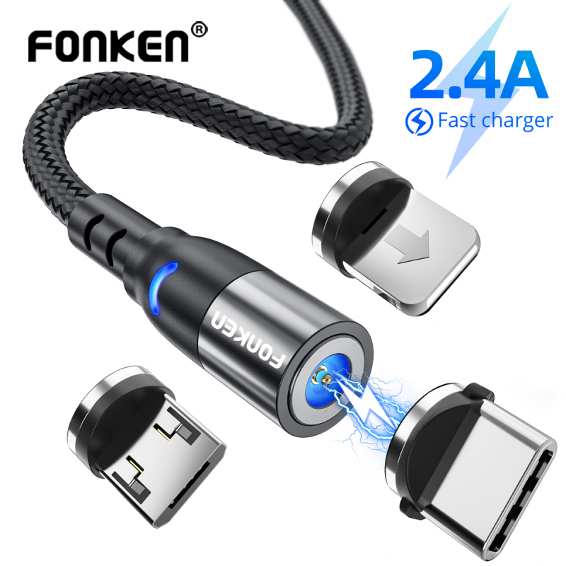 

Fonken Kabel Data/Charger Fast Charging Magnetik Usb Tipe C Untuk Xiaomi Redmi Note 8 Pro