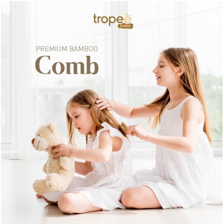 Tropee Bebe Bamboo Comb Premium - Sisir Rambut Anak Bamboo