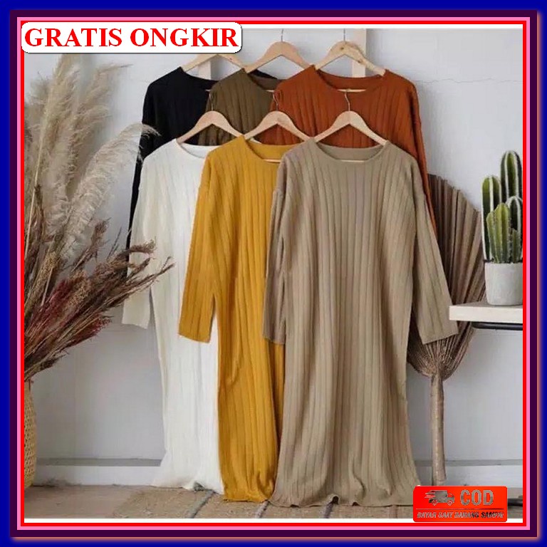 Diona Midi Kringkel / Tunik Wanita Muslim Kekinian 2021/Atasan Tunik Termurah/Fashion Wanita Terlari